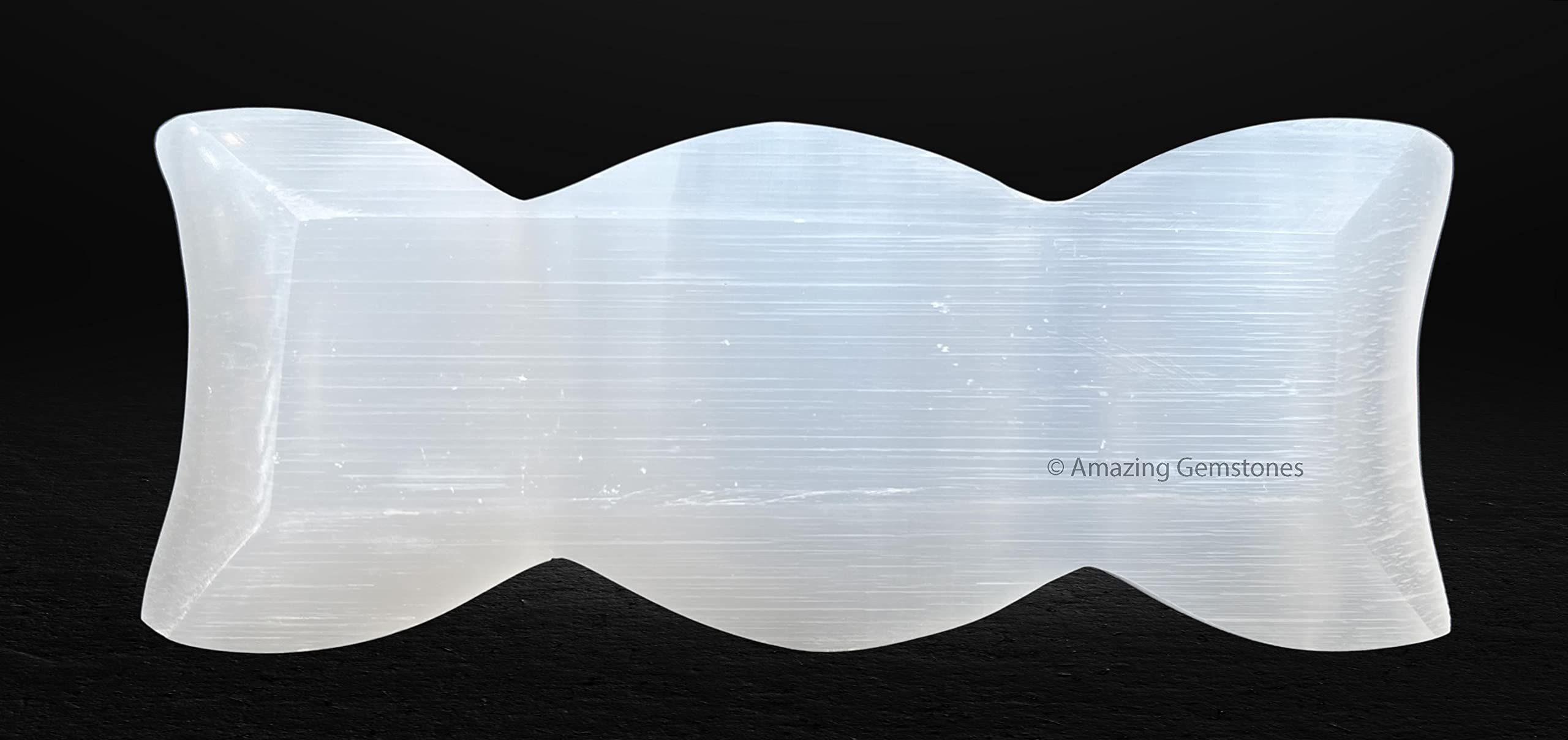 Amazing Gemstone selenite bowl with certificate of authenticity for trusted crystal rituals.