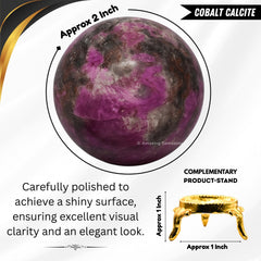 Amazing Gemstone crystal ball with brass stand detail highlights sturdy support