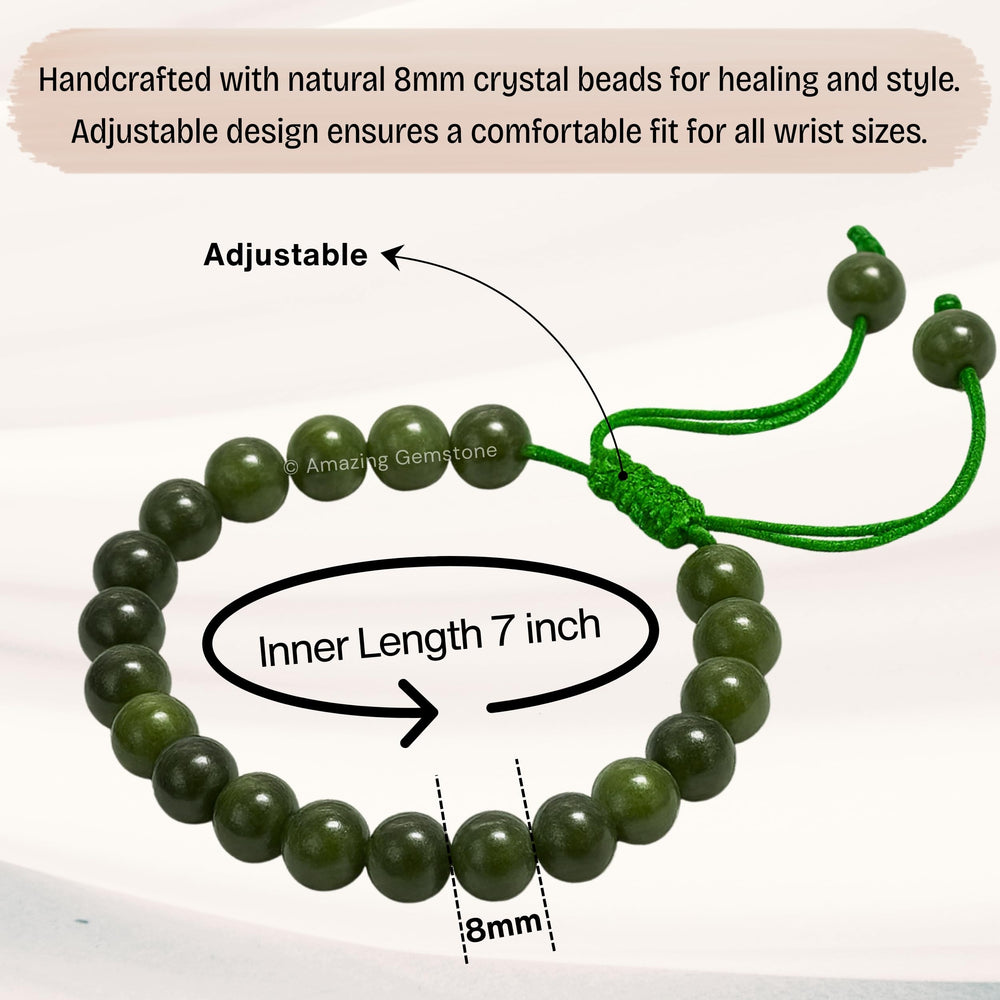 Amazing Gemstone Chrome Diopside Bracelet suits both men and women with a stylish, subtle shine.