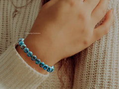 Amazing Gemstone Chrysocolla bracelet gift-ready, ideal for gifting on special occasions.