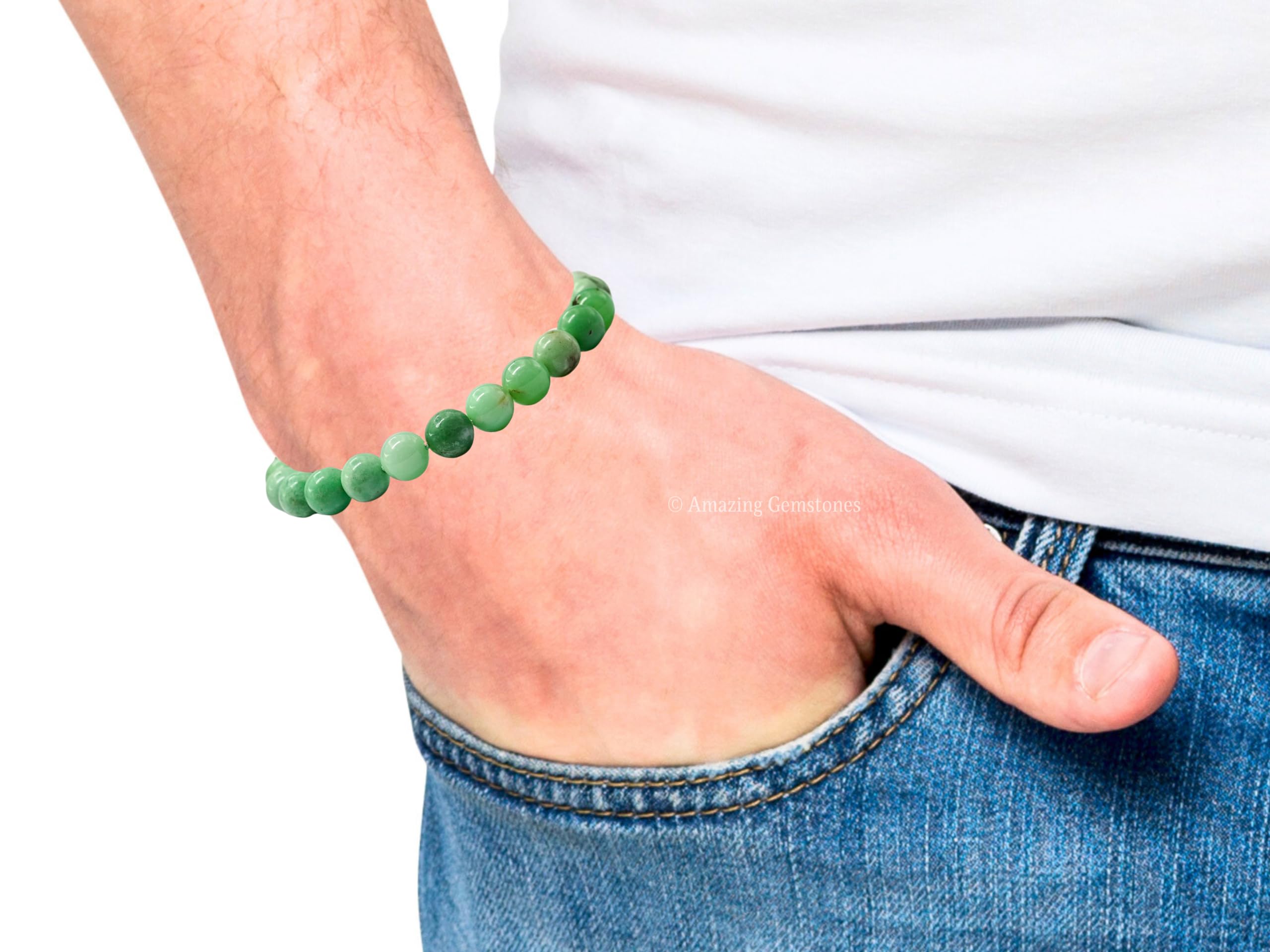 Amazing Gemstone Chrysoprase bracelet gift-ready for occasions and celebrations.