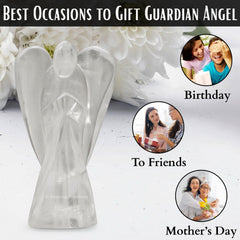 Amazing Gemstone Clear Quartz Angel protective energy ideal for meditation spaces.