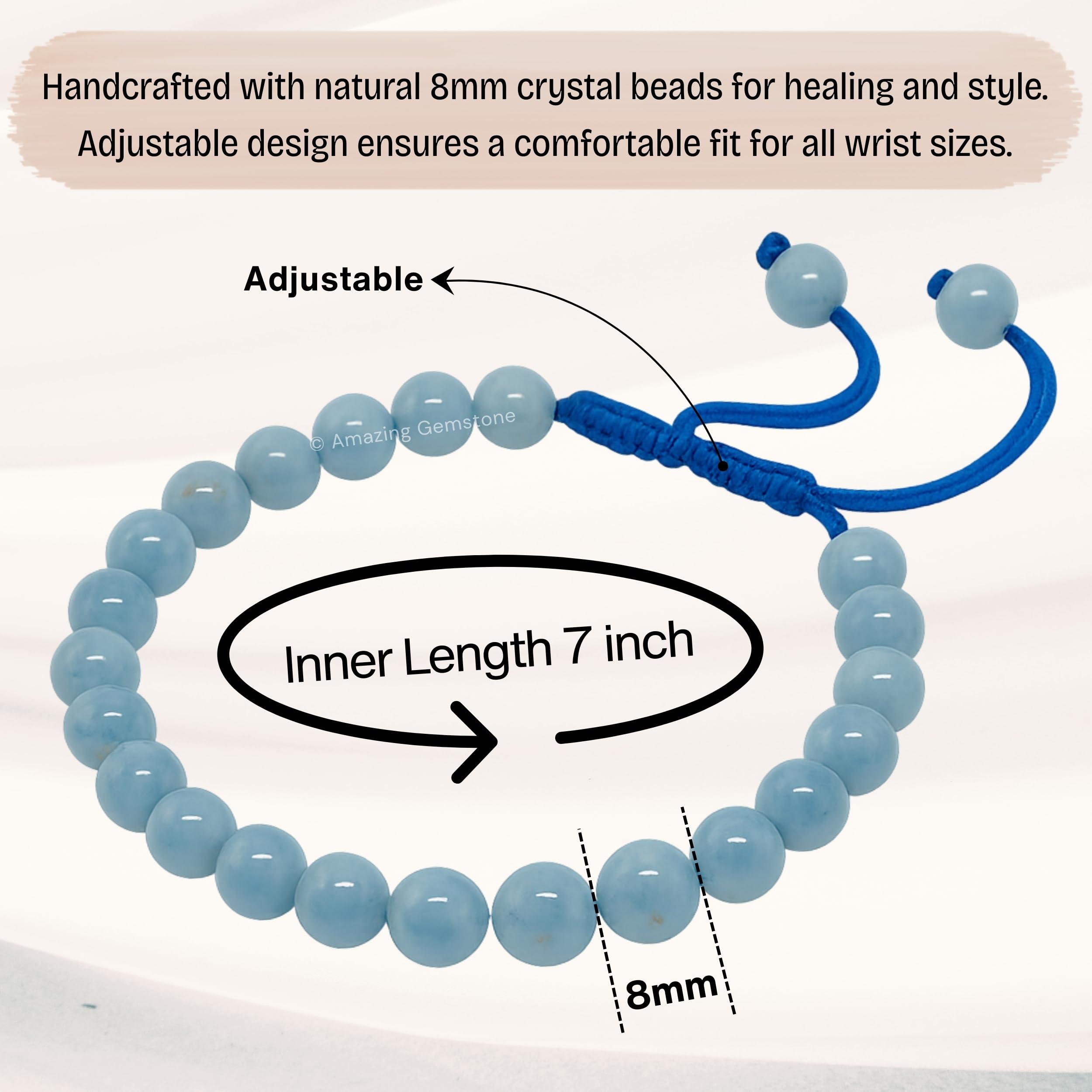 Amazing Gemstone gift-ready aquamarine bracelet for birthdays or special occasions.