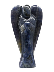 Amazing Gemstone Iolite Angel crystal figure with precise facets and serene pose.