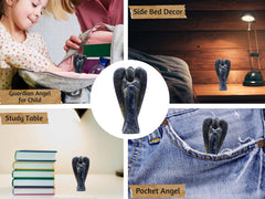 Amazing Gemstone Iolite Angel displayed as a thoughtful, energy-friendly decor piece.