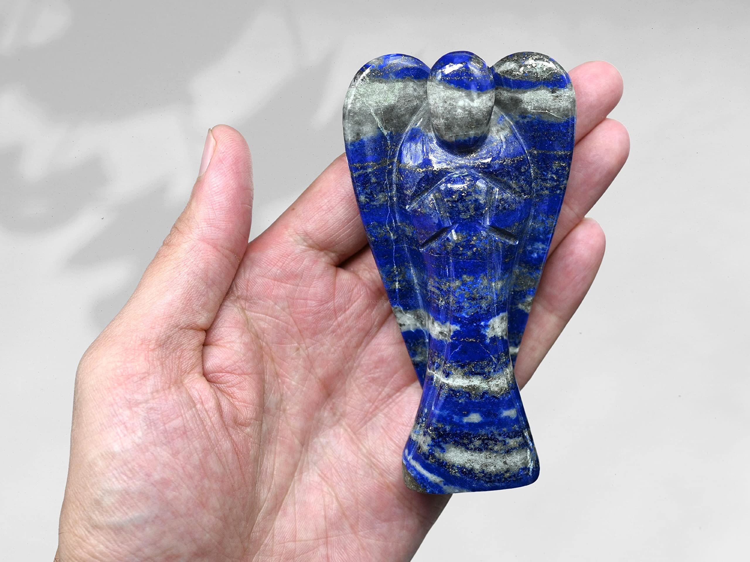 Amazing Gemstone lapis lazuli angel hand-sorted quality emphasizes authentic craftsmanship