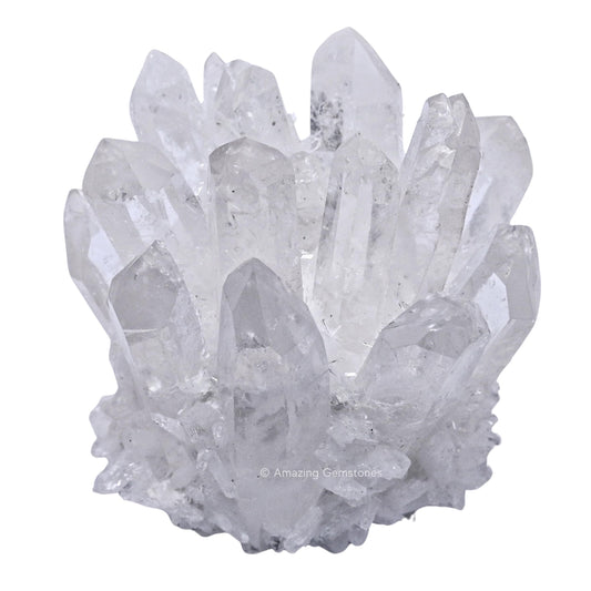 Amazing Gemstone large clear quartz cluster points home decor display adds natural elegance.