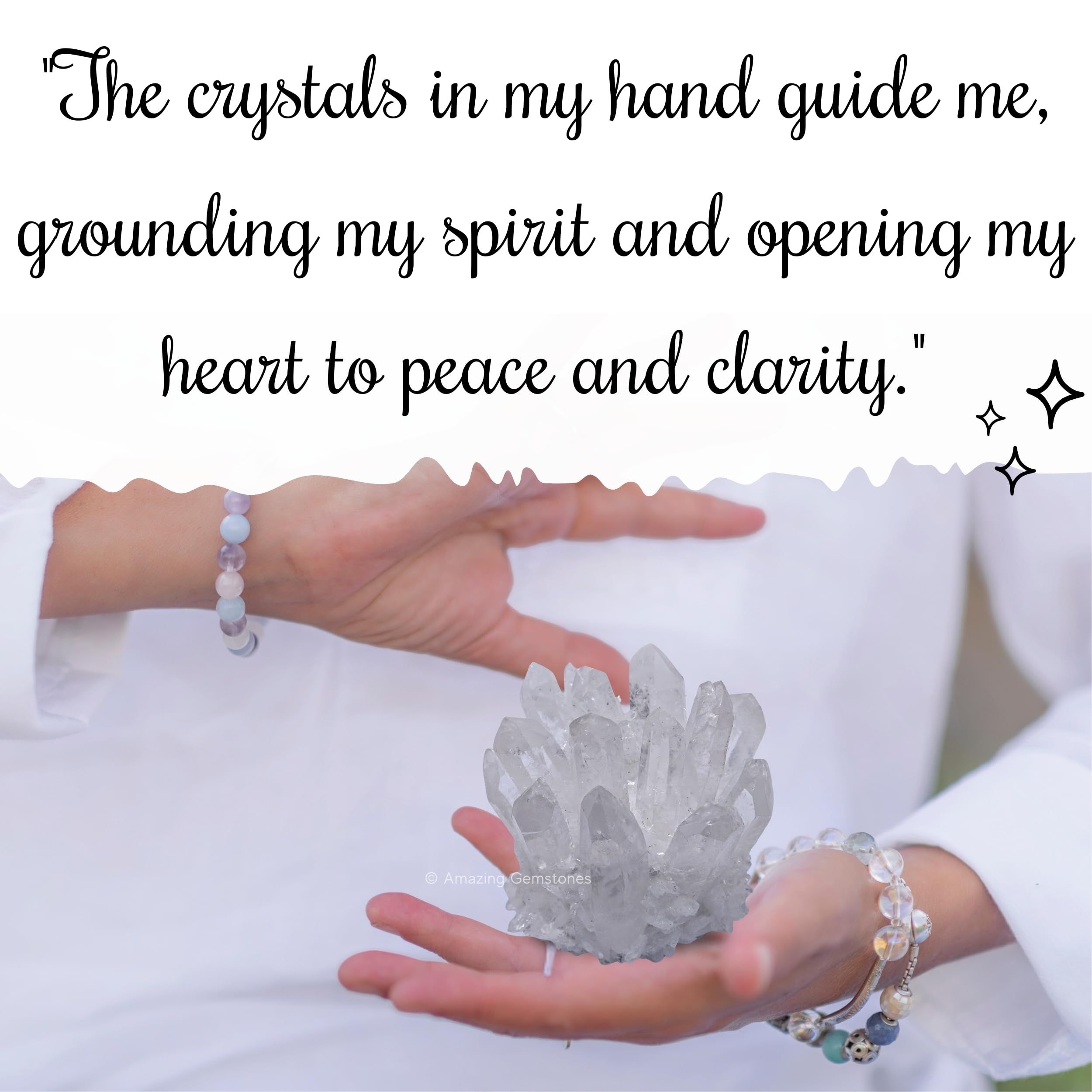 Amazing Gemstone large clear quartz cluster points natural artistry for mindful spaces.
