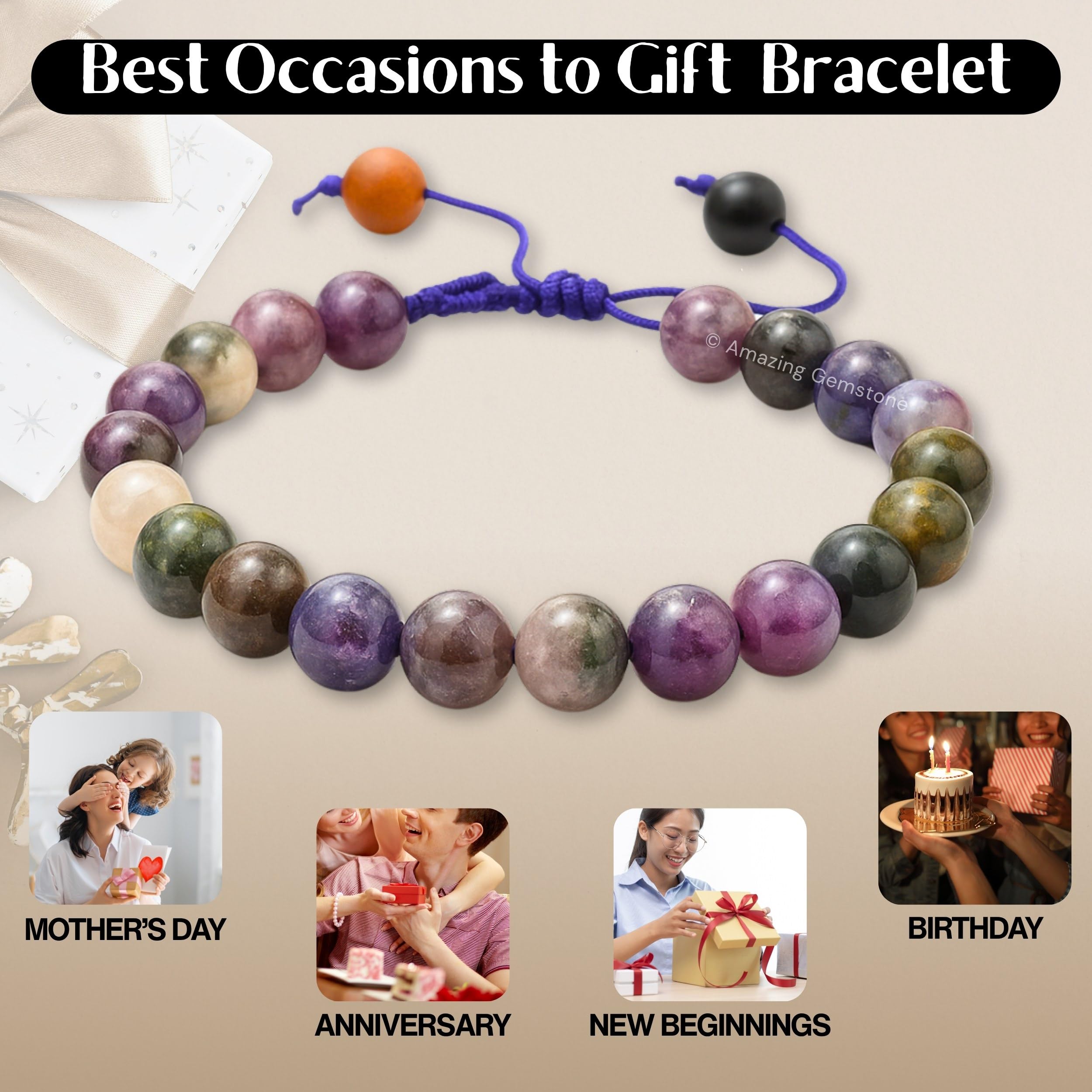 Amazing Gemstone bracelet exudes energy for grounding and focus.