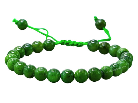 Amazing Gemstone nephrite green jade beads wide view highlights versatile everyday wear