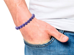 Amazing Gemstone phosphodorite bracelet close-up beads suggest versatile daily wear.