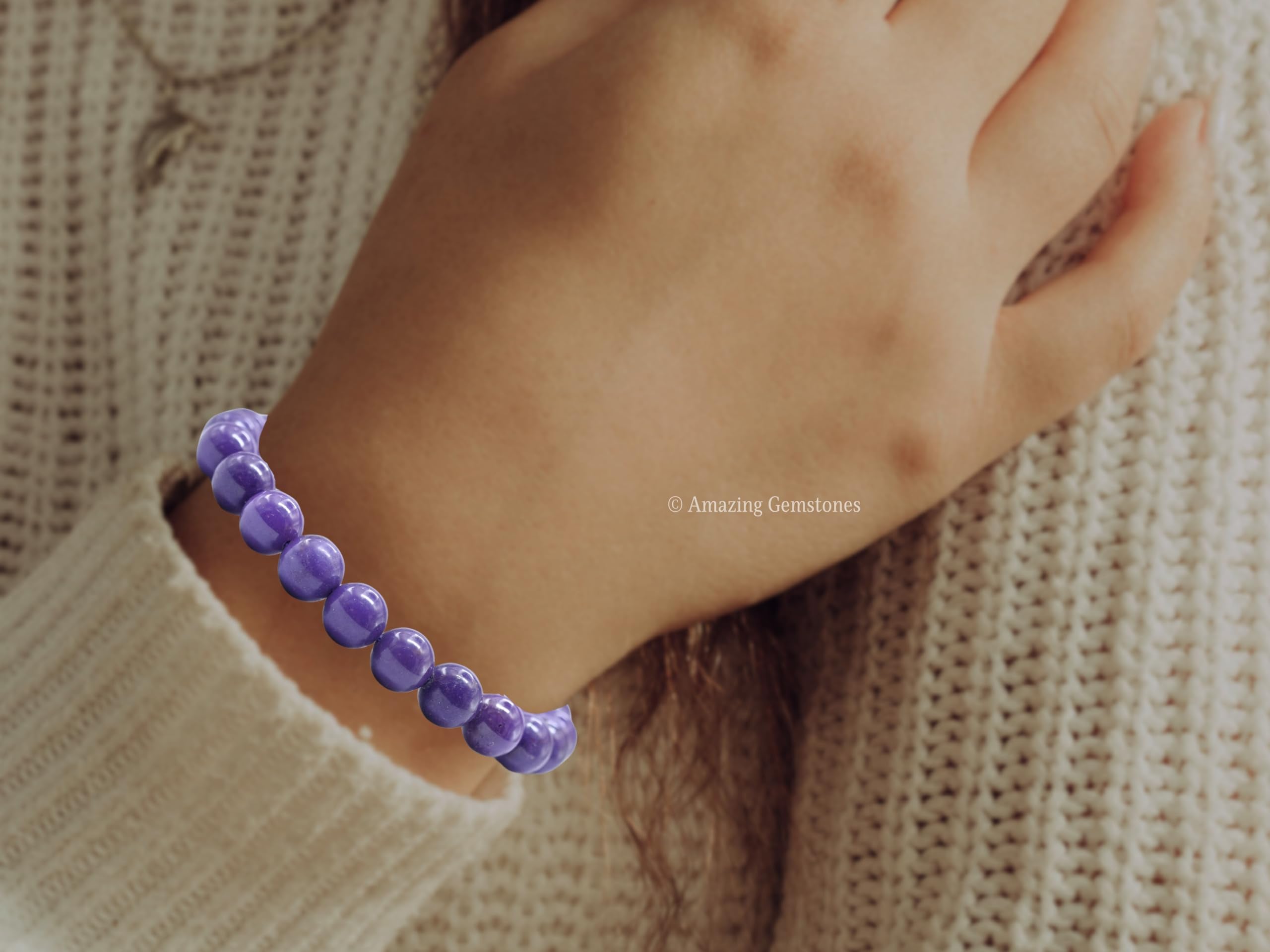 Amazing Gemstone phosphodorite bracelet natural beads provide calming aesthetics.