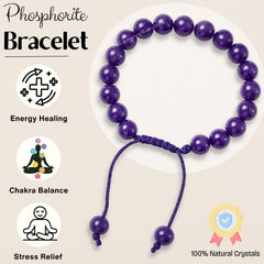 Amazing Gemstone phosphodorite bracelet in zip bag, ideal for gifting.