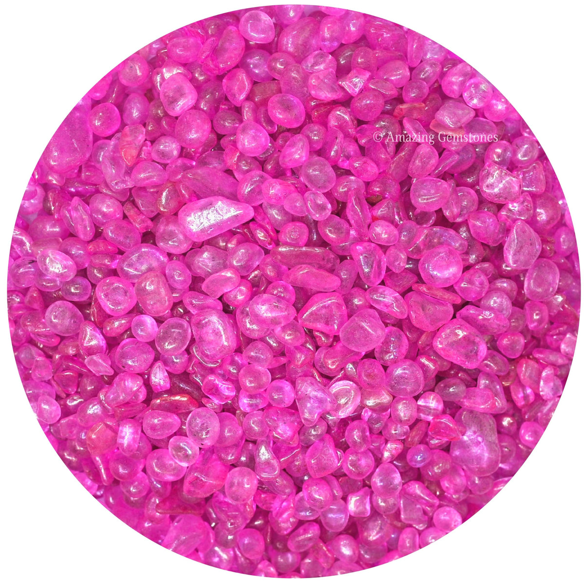 Amazing Gemstone Rose Aura Quartz chips for aquarium gravel and natural decorative appeal