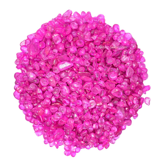 Amazing Gemstone Rose Aura Quartz chips used for crafts and DIY crystal decor