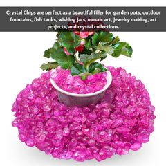 Amazing Gemstone Rose Aura Quartz crystal chips add color to fish tanks