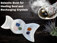 Amazing Gemstone selenite bowl supporting crystal rituals for yoga and energy balancing.