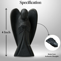 Amazing Gemstone Shungite Angel face close-up with calm expression.