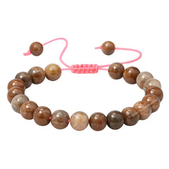 Amazing Gemstone sunstone bracelet closeup with natural beads and craftsmanship.