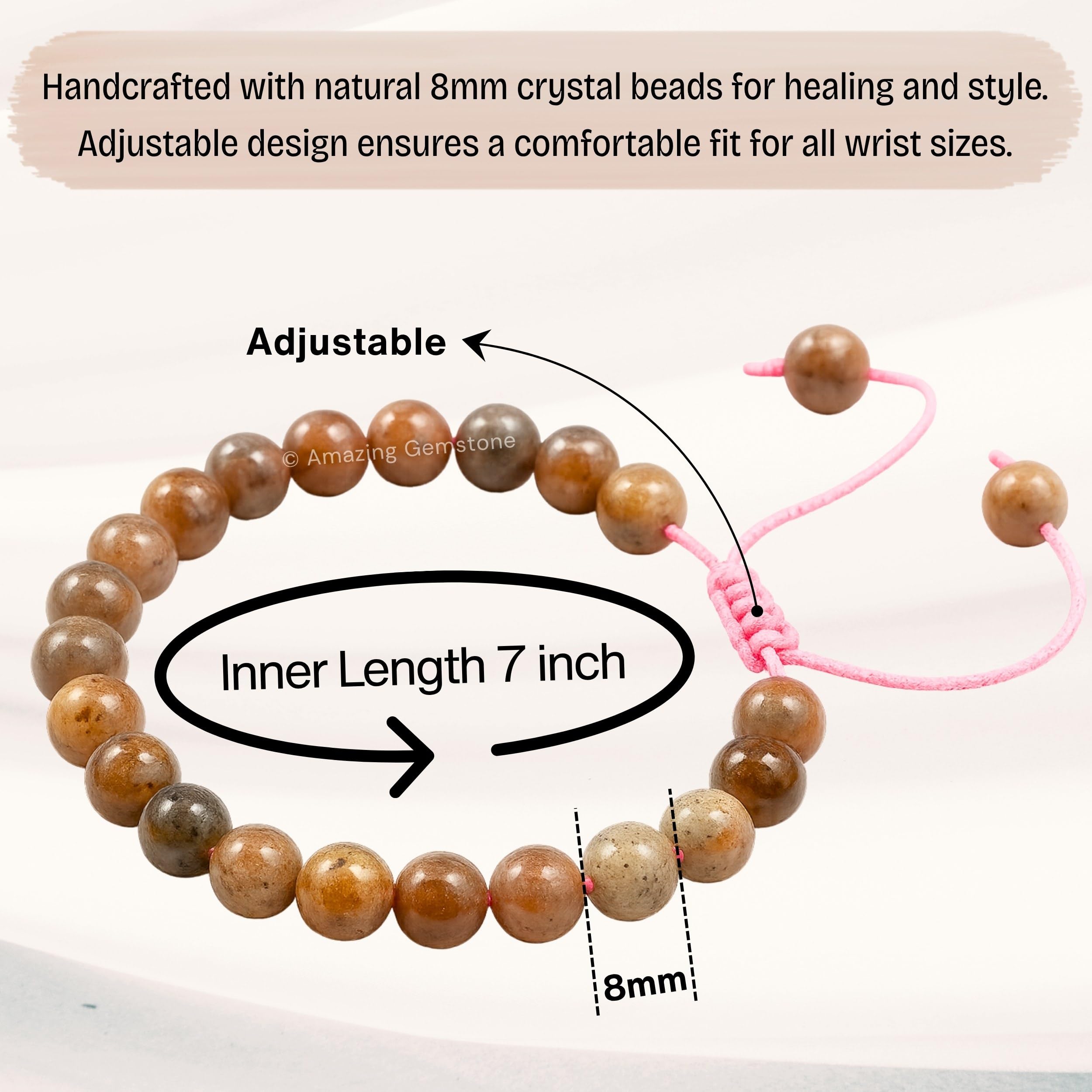 Amazing Gemstone sunstone bracelet displayed as a thoughtful gift option.