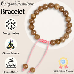 Amazing Gemstone sunstone bracelet packaging highlighting gift-ready presentation.