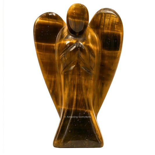Amazing Gemstone Tiger Eye Angel figure with protective energy
