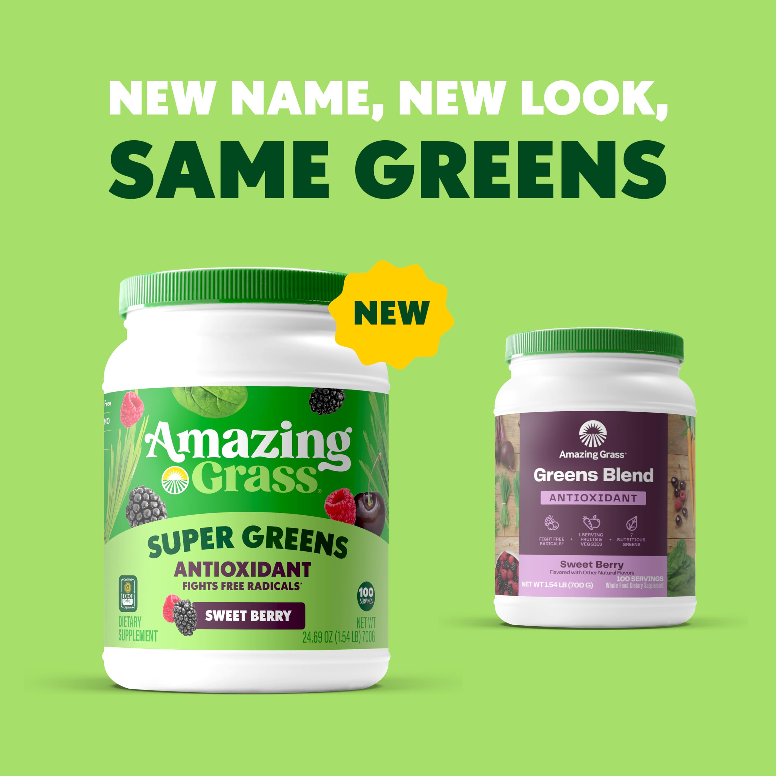 Amazing Grass Greens Superfood scoop image shows easy serving options