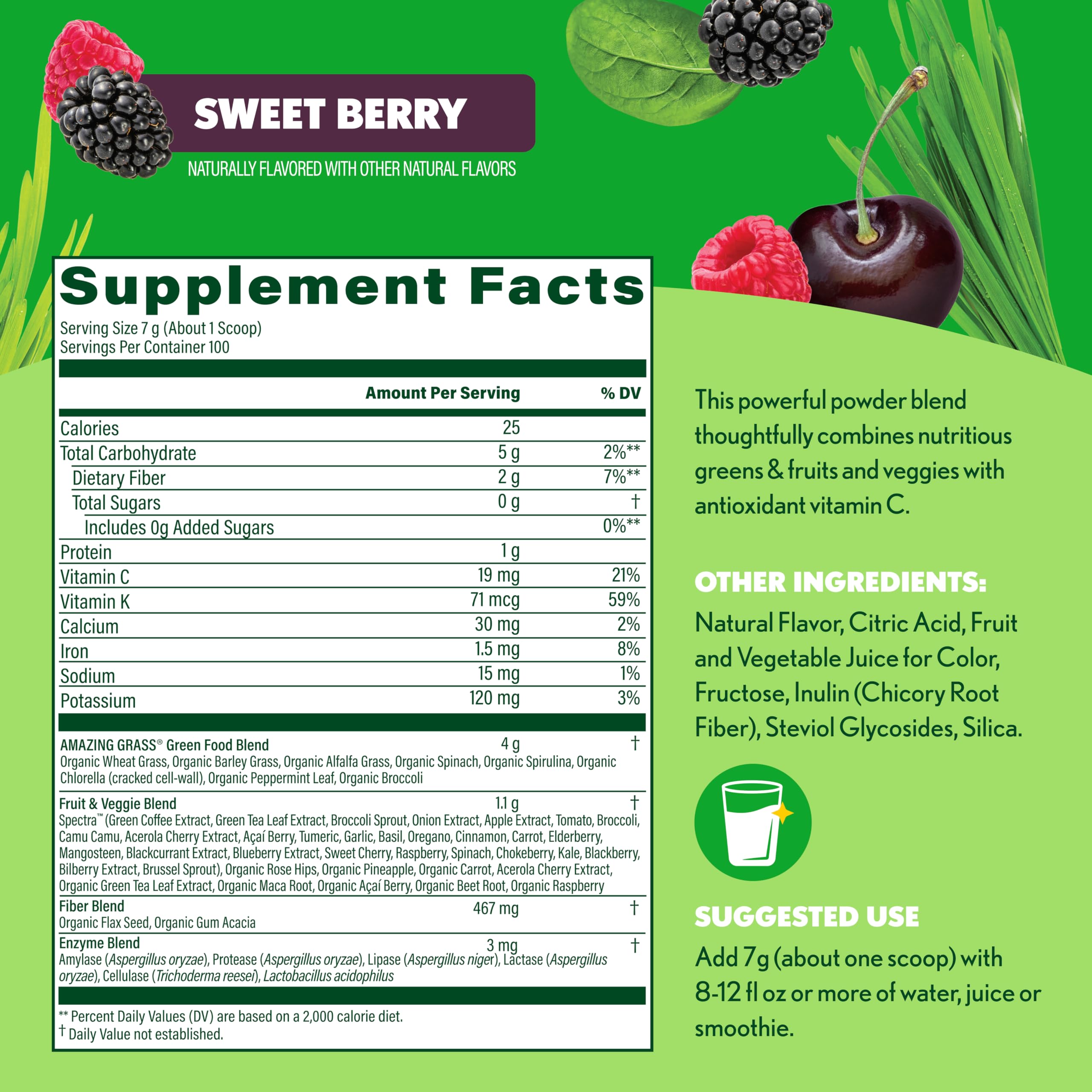 Amazing Grass Greens Superfood spirulina beet root visual highlights vibrant color and nutrients