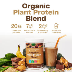 Amazing Grass plant protein shake in a shaker after a workout session