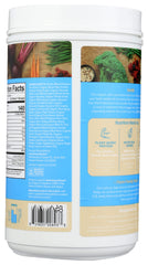 Amazing Grass Organic Plant Protein Blend pour captures creamy shake with convenient all-in-one nutrition.