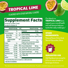 Amazing Grass label features vitamin C boost for daily nutrition