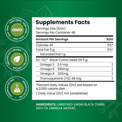 Amazing Herbs Black Seed Oil cap highlights safe storage and quality.