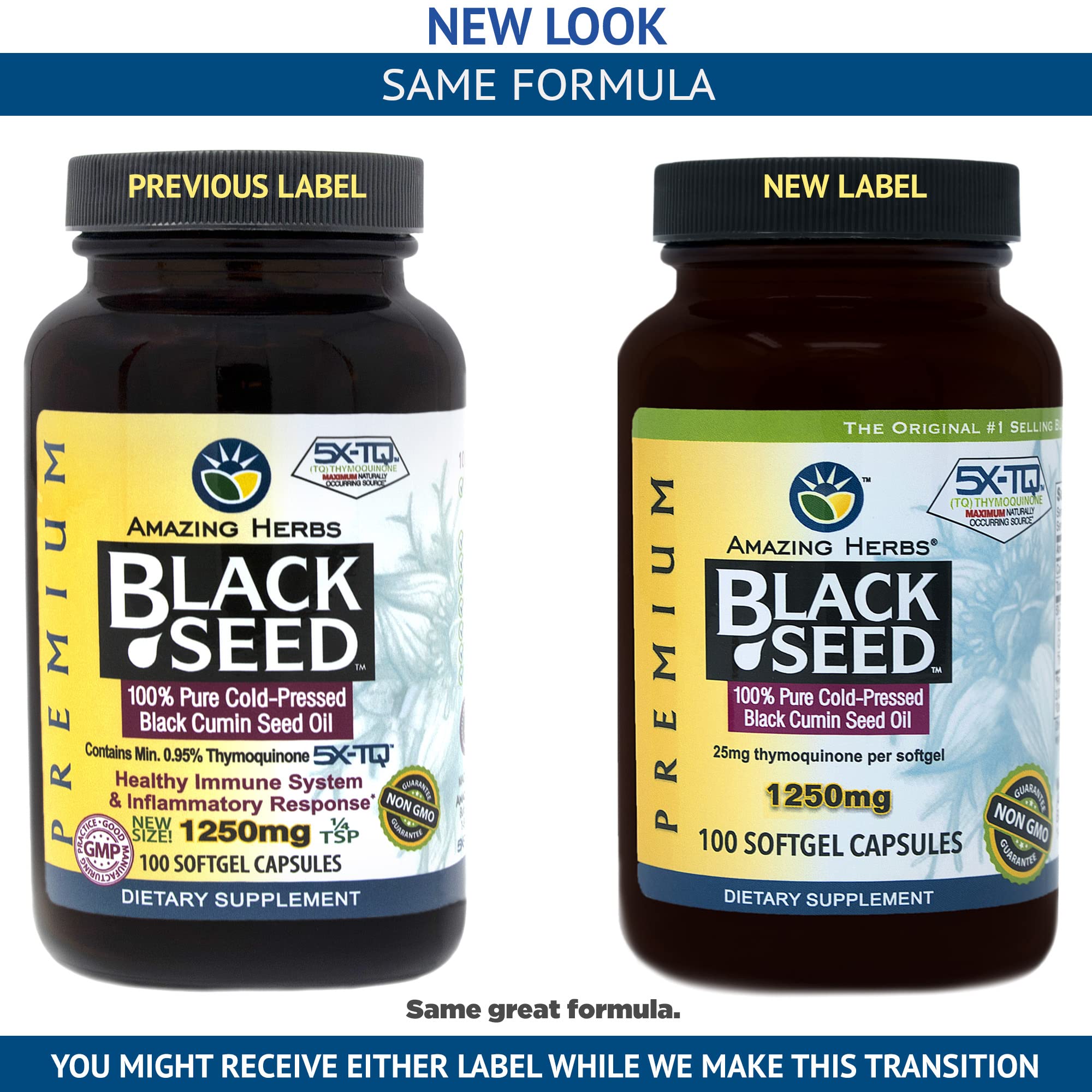Amazing Herbs capsules texture closeup highlighting premium cold-pressed oil