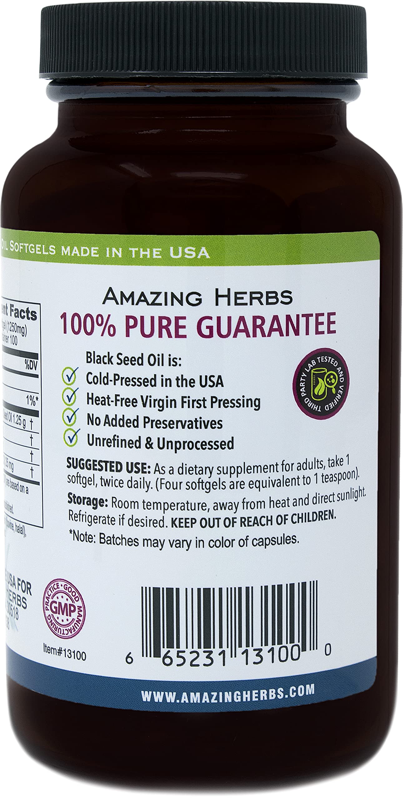 Amazing Herbs pack-2-bottles image indicating value bundle with 200 softgels