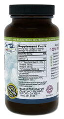 Amazing Herbs softgel capsules closeup showing durable shell and premium 1250 mg strength