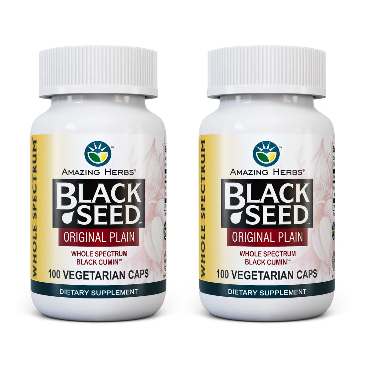 Amazing Herbs Whole Spectrum Black Seed Original Plain bottle for daily wellness