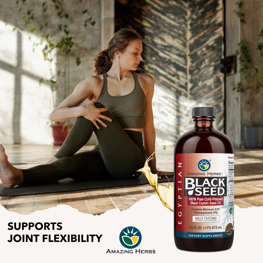 Amazing Herbs Cold-Pressed USA process preserves nutrients in oil.