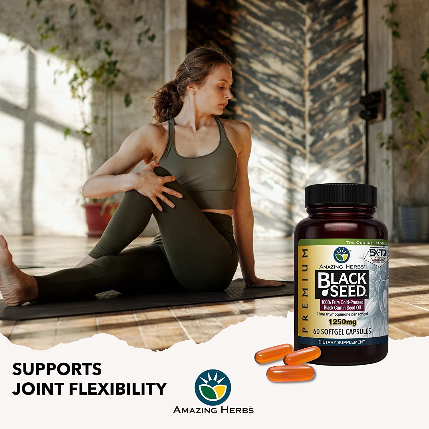 Capsules arranged with a glass of water for easy daily routine.