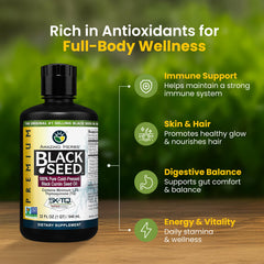 Amazing Herbs nigella sativa seeds close-up emphasizing high-quality sourcing for digestive health.