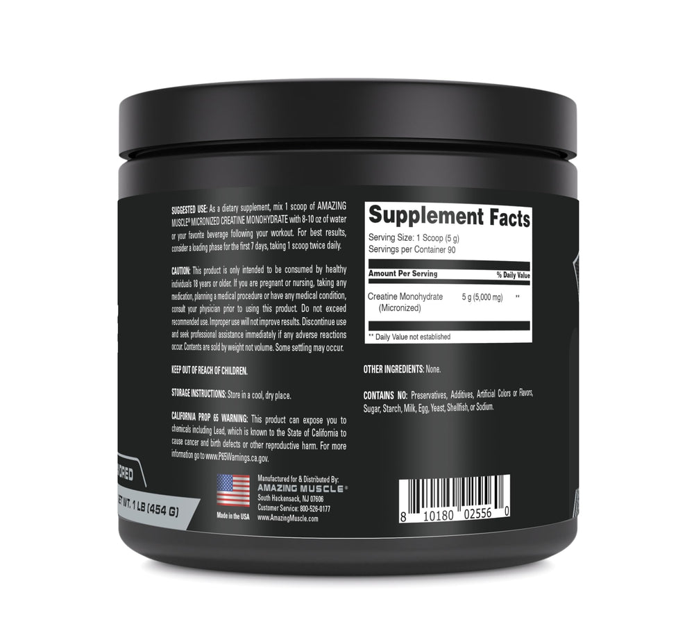 Amazing Muscle creatine monohydrate scoop for convenient daily dosing during training