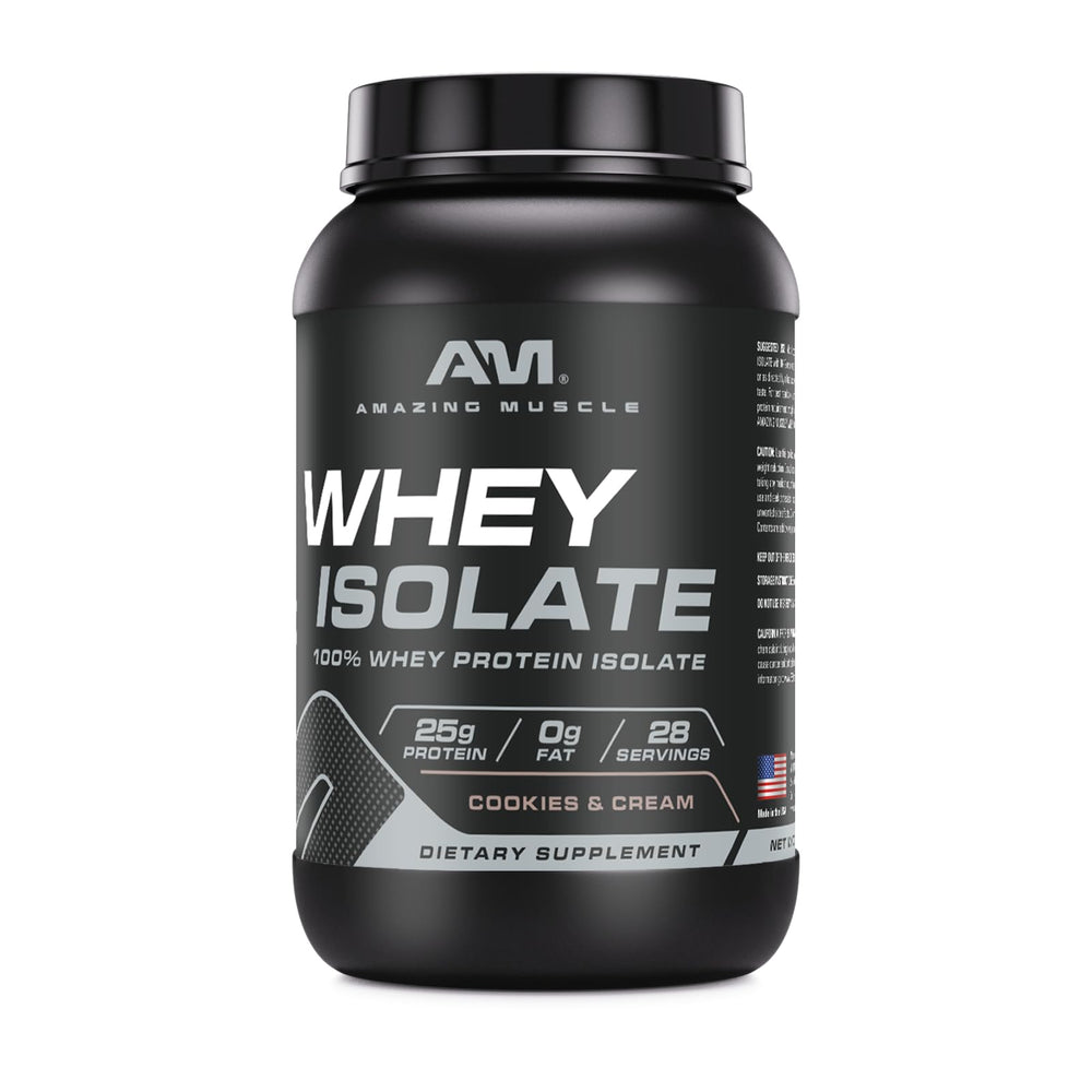 Amazing Muscle shaker blending whey isolate powder into smooth shake