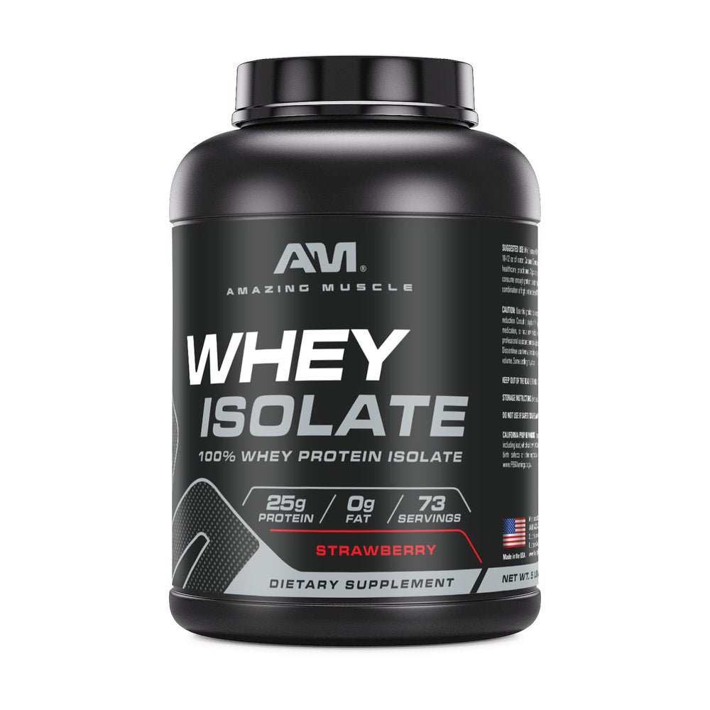 Amazing Muscle shaker with strawberry protein shake after workout.