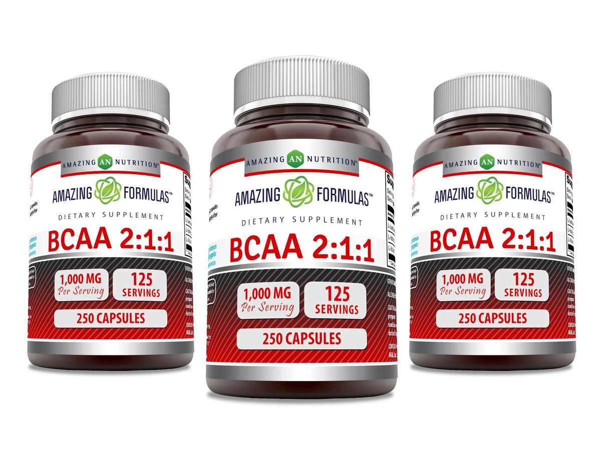 Amazing Formulas BCAA bottle front for workout-ready amino acids