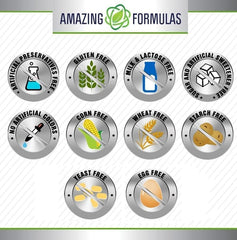 Serving label with glass of water suggests easy daily use