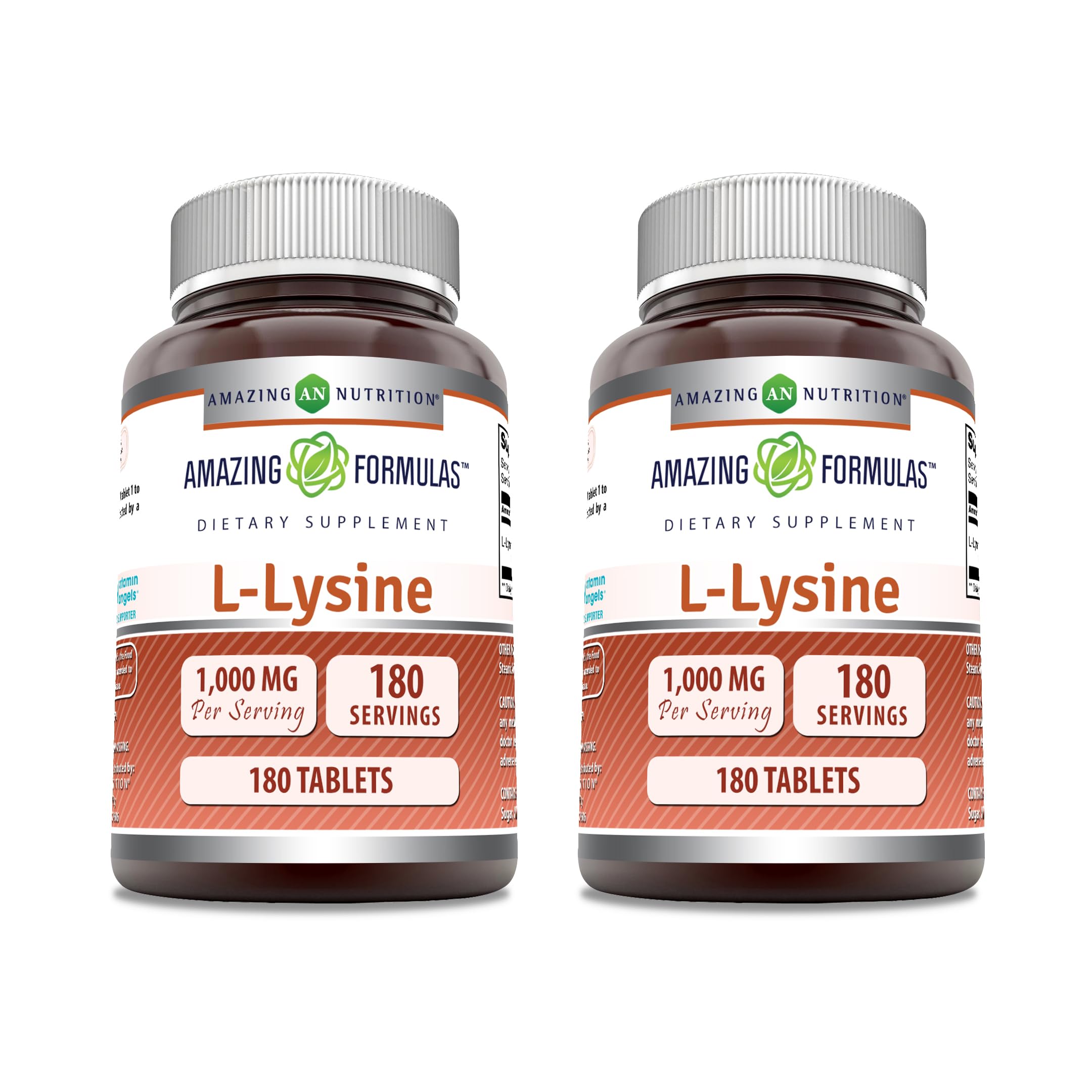 Amazing Formulas L-Lysine 1000mg tablet in bottle for daily amino acid supplementation