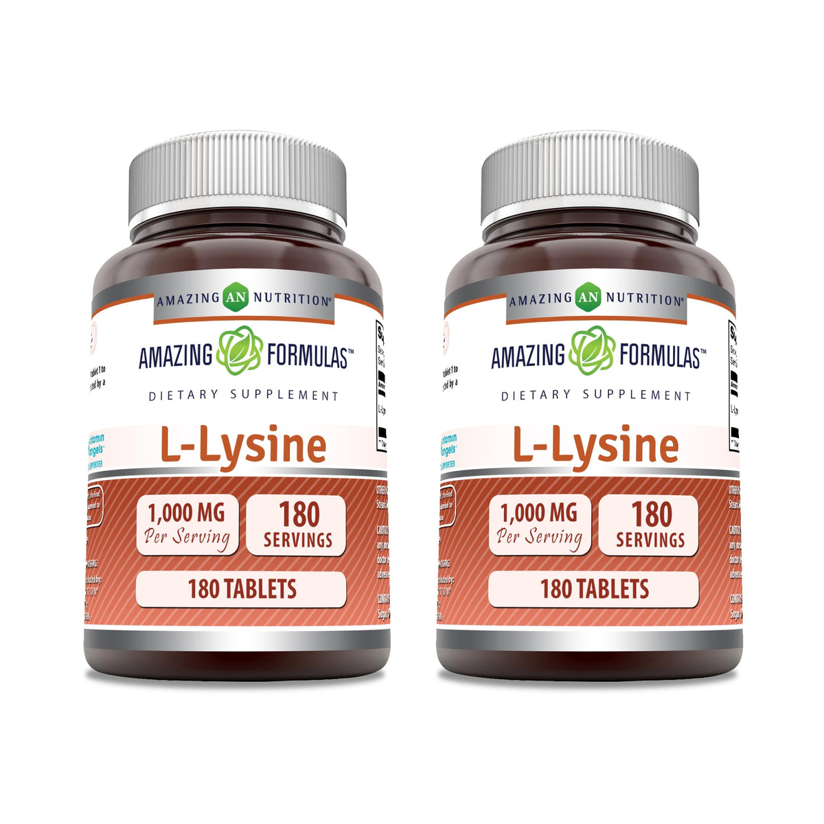 Amazing Formulas L-Lysine 1000mg tablet in bottle for daily amino acid supplementation