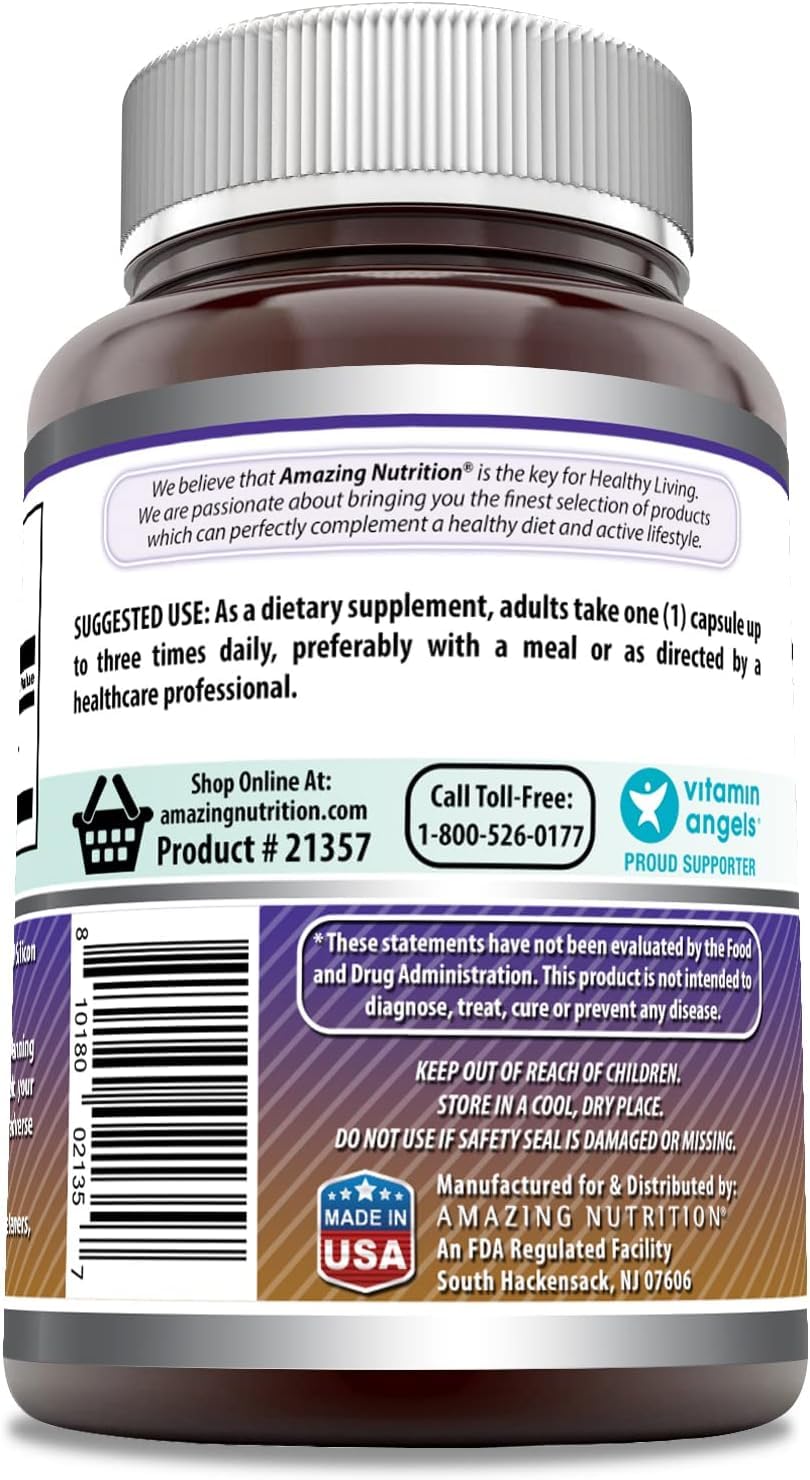 Amazing Formulas L-Arginine packaging highlights non-GMO and gluten-free formula