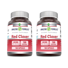 Amazing Nutrition Amazing Formulas Red Clover supplement bottle highlighting purity and potency for daily support