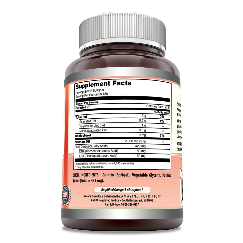 Amazing Nutrition softgels for convenient daily omega-3 DHA and EPA intake