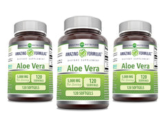 Amazing Formulas Aloe Vera softgels bottle front for daily wellness.